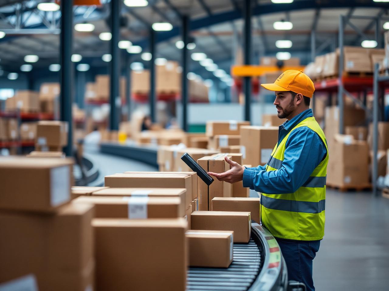 Parcels from overseas retailers being processed at a TMX Global warehouse